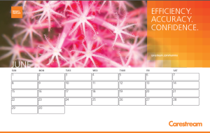 Carestream Calendar PINNACLE 2014 Winner