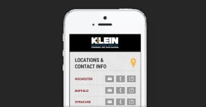 Klein Steel's mobile responsive final website