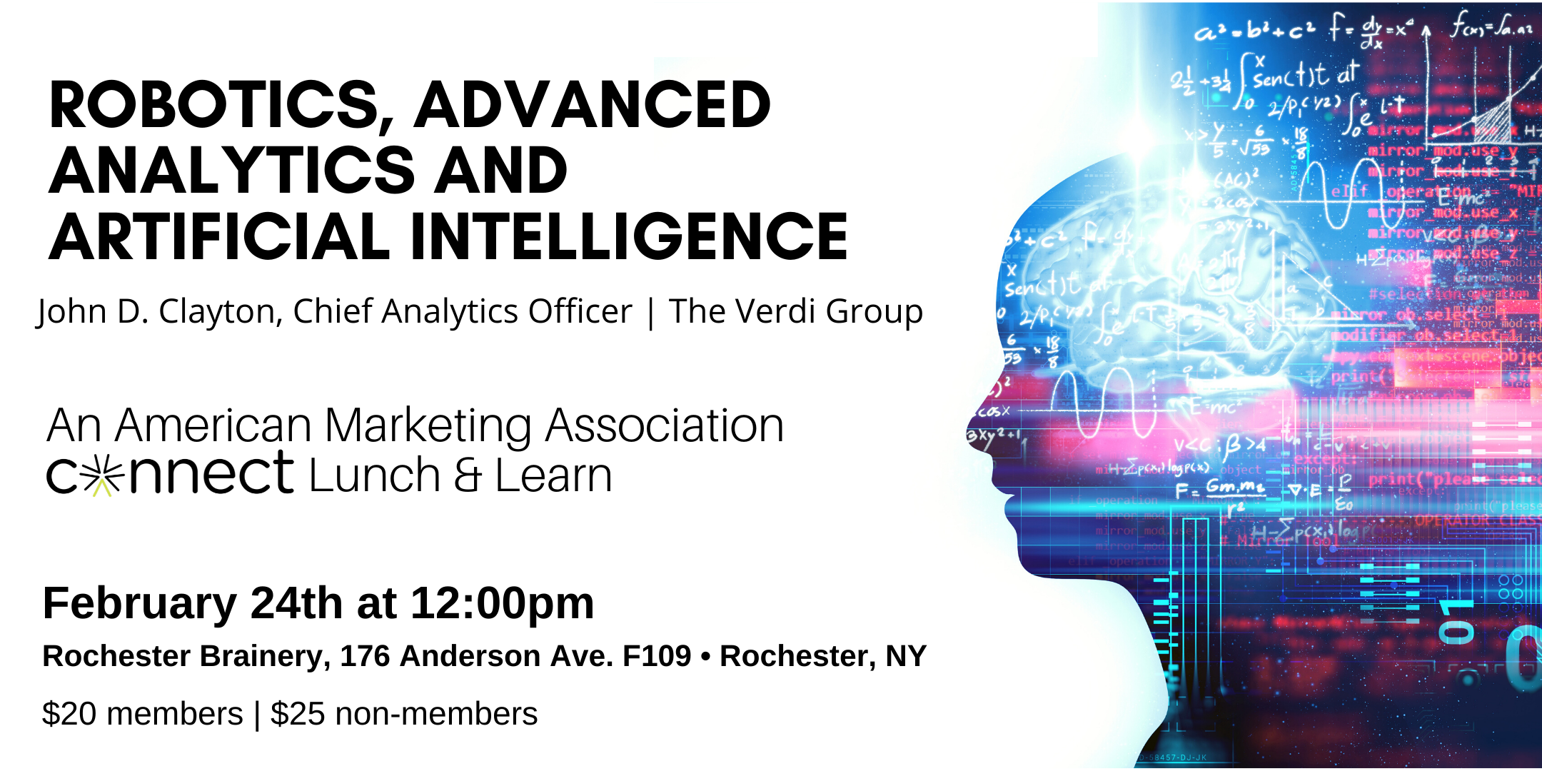 Robotics, Advanced Analytics & Artificial Intelligence an AMA Connect Lunch